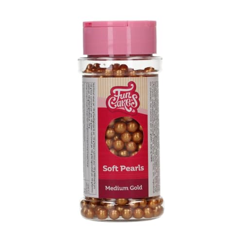 FunCakes Weiche Perlen Medium Gold: Kuchenstreusel, Guter Geschmack, gut zum Dekorieren von Kuchen, Torten und Cakes, Essbare Zuckerperlen. 60 g. FunCakes Weiche Perlen Medium Gold: Kuchenstreusel, Guter Geschmack, gut zum Dekorieren von Kuchen, Torten und Cakes, Essbare Zuckerperlen. 60 g. von FunCakes