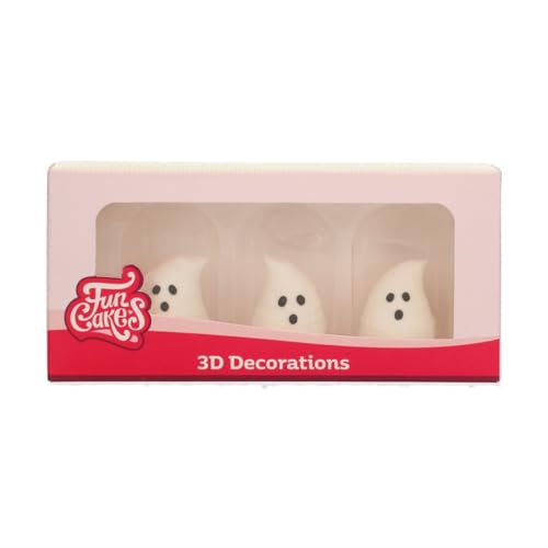 FunCakes Zucker Dekorationen 3D Geister, Gebrauchsfertig für Tortendekoration, Perfekt für Cupcakes, Muffins und mehr, Edible Decorations Ghosts - Set/3 FunCakes Zucker Dekorationen 3D Geister, Gebrauchsfertig für Tortendekoration, Perfekt für Cupcakes, Muffins und mehr, Edible Decorations Ghosts - Set/3 von FunCakes