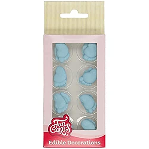 FunCakes Zucker Dekorationen Baby Füße Blau Set/16 von FunCakes