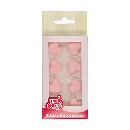 FunCakes Zucker Dekorationen Herzen Rosa Set/8 FunCakes Zucker Dekorationen Herzen Rosa Set/8 von FunCakes