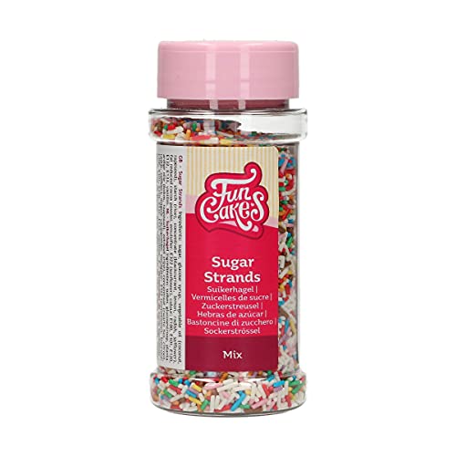 FunCakes Zucker Strands Mix: Kuchenstreusel, großartiger Geschmack, perfekt zum Dekorieren von Kuchen, Cupcake-Streusel. 80 g. von FunCakes