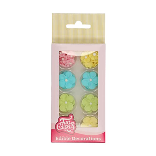 FunCakes Zuckerdekorationen Blossom Mix Pastell: Gebrauchsfertig für Tortendekoration, perfekt für Cupcakes, Muffins und mehr, Set/32 von FunCakes