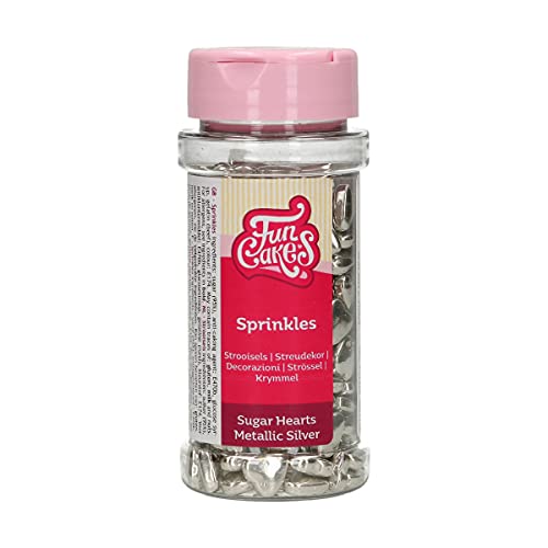 FunCakes Zuckerherzchen Metallic Silber: Kuchenstreusel, guter Geschmack, perfekt zum Dekorieren von Kuchen, Zuckerherzen Sweets 80 g. FunCakes Zuckerherzchen Metallic Silber: Kuchenstreusel, guter Geschmack, perfekt zum Dekorieren von Kuchen, Zuckerherzen Sweets 80 g. von FunCakes
