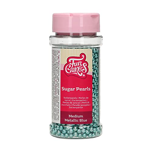 FunCakes Zuckerperlen Mittel Metallic Blau: Kuchenstreusel, guter Geschmack, perfekt zum Dekorieren von Kuchen, essbare Zuckerperlen. 80 g. FunCakes Zuckerperlen Mittel Metallic Blau: Kuchenstreusel, guter Geschmack, perfekt zum Dekorieren von Kuchen, essbare Zuckerperlen. 80 g. von FunCakes