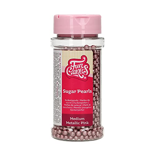 FunCakes Zuckerperlen Mittel Metallic Rosa: Kuchenstreusel, großartiger Geschmack, perfekt zum Dekorieren von Kuchen, essbare Zuckerperlen. 80 g. FunCakes Zuckerperlen Mittel Metallic Rosa: Kuchenstreusel, großartiger Geschmack, perfekt zum Dekorieren von Kuchen, essbare Zuckerperlen. 80 g. von FunCakes