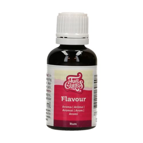 Funcakes Flavours Rum Lebensmittel Aroma Flüssig - 30 ml - Intensives Aroma - Alkoholfrei und Halal - Lebensmittelaroma Geschmack für Backen, Glasuren, Teigen, Eiscreme und Soßen Funcakes Flavours Rum Lebensmittel Aroma Flüssig - 30 ml - Intensives Aroma - Alkoholfrei und Halal - Lebensmittelaroma Geschmack für Backen, Glasuren, Teigen, Eiscreme und Soßen von FunCakes