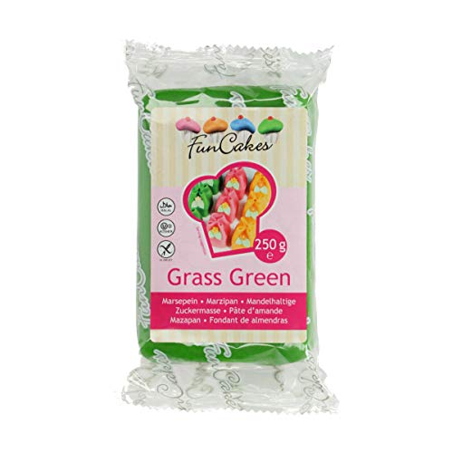 FunCakes mandelhaltige Zuckermasse Grass Green, 1er Pack (1 x 250g) von FunCakes