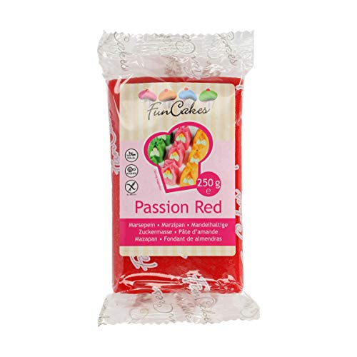 FunCakes mandelhaltige Zuckermasse Passion Red, 1er pack (1 x 250g) von FunCakes