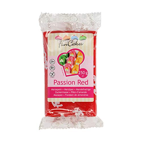 FunCakes mandelhaltige Zuckermasse Passion Red, 1er pack (1 x 250g) von FunCakes