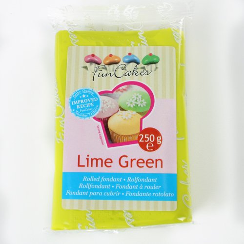 Funcakes Rollfondant in vielen verschiedenen Farben -250g- (Lime Green) von FUNCAKES