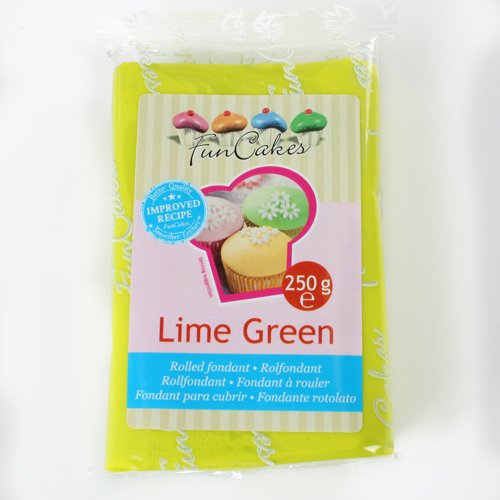 Funcakes Rollfondant in vielen verschiedenen Farben -250g- (Lime Green) von FunCakes
