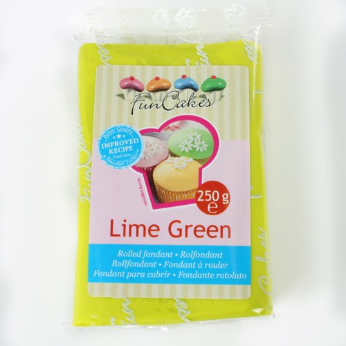 Funcakes Rollfondant in vielen verschiedenen Farben -250g- (Lime Green) von FunCakes