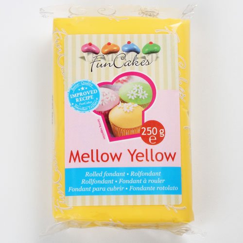 Funcakes Rollfondant in vielen verschiedenen Farben -250g- (Mellow Yellow) von FunCakes