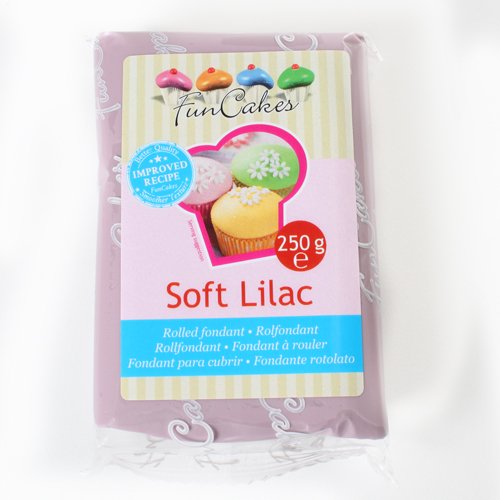 Funcakes Rollfondant in vielen verschiedenen Farben -250g- (Soft Lilac) von FunCakes