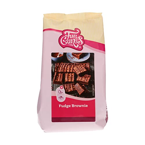 Mix für Fudge Brownie: Einfach zu verwendender, extrem fudgy Brownie mit reichem Schokoladengeschmack, Halal. 500 g. von FunCakes