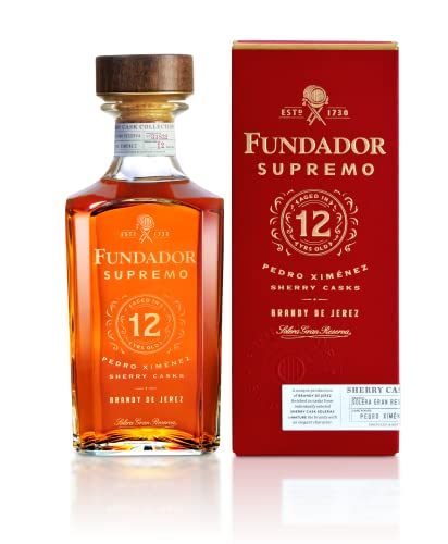 Fundador Supremo 12 Years Old Sherry Casks Brandy de Jerez 40% Vol. 0,7l in Geschenkbox Fundador Supremo 12 Years Old Sherry Casks Brandy de Jerez 40% Vol. 0,7l in Geschenkbox von Pedro Domecq