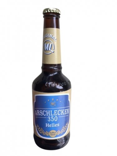 Arschlecken 350 Original ML Helles in 0,33 Liter Flasche Alc.5,2% vol. (12) von Funice