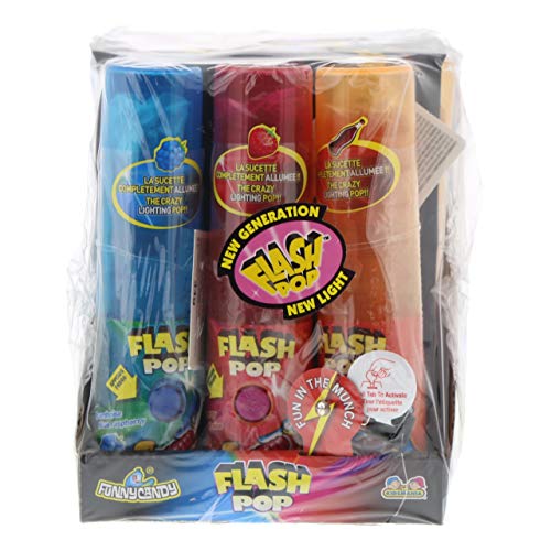 Funny Candy Flash Pop Erdbeere, Himbeere, Cola - 12 Boxen von Funny Candy