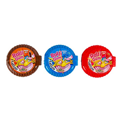 Funny Candy Rolli Radiergummi mit Tattoo-Aufkleber - 30 Stück x 15 Gramm von Funny Candy