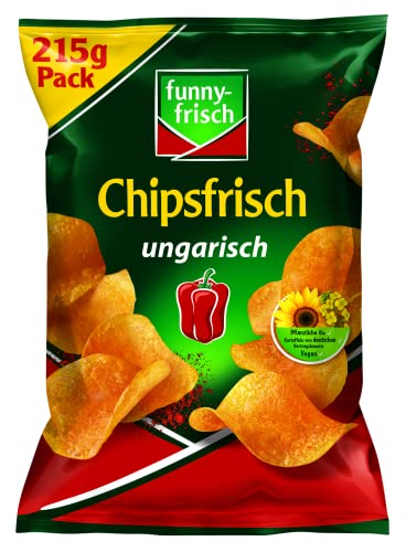 Funny-Frisch Chipsfrisch ungarisch, 5er Pack (5 x 215g), 1075.0 gramm von Funny-Frisch