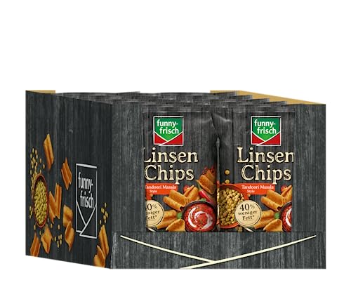 funny-frisch Linsen Chips Tandoori Masala, 12er Pack (12 x 90 g) von Funny-Frisch