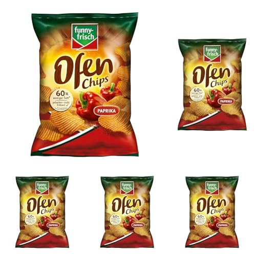 Ofen Chips Paprika 125g (Packung mit 5) von Funny-Frisch