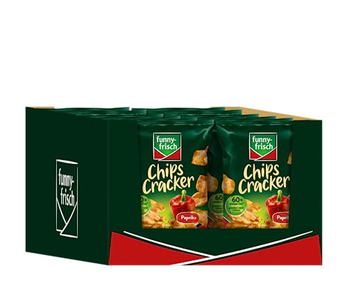 funny-frisch Chips Cracker Paprika, 12er Pack (12 x 90 g) von Funny-Frisch