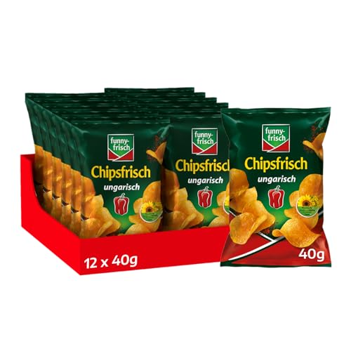 funny-frisch Chipsfrisch ungarisch, 12er Pack (12 x 40 g) von Funny-Frisch