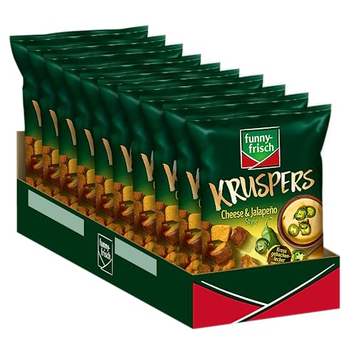 funny-frisch Kruspers Cheese & Jalapeno Style, 10er Pack (10 x 120 g) von Funny-Frisch