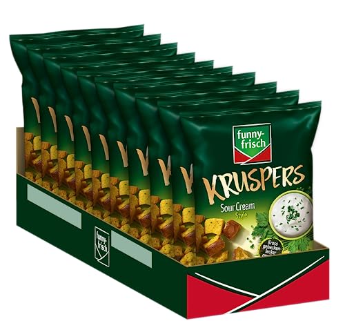 funny-frisch Kruspers Sour Cream, 10er Pack (10 x 120 g) von Funny-Frisch