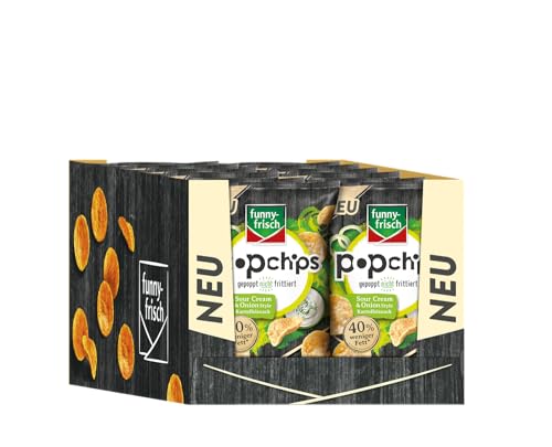 funny-frisch Popchips Sour cream und Onion Style, 12er Pack (12 x 80g) von Funny-Frisch