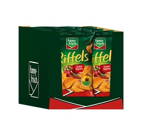 Funny-Frisch Riffels Chili und Paprika, 10er Pack (10 x 150 g) von Funny-Frisch