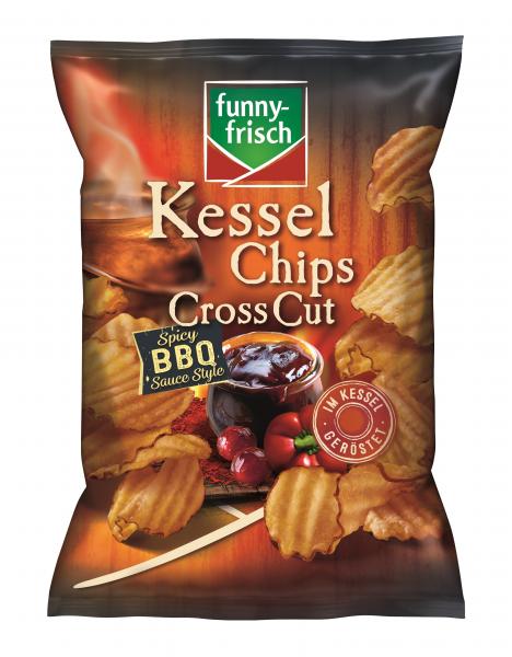 Funny-frisch Kessel Chips Cross Cut Spicy BBQ Sauce Style von Funny-frisch