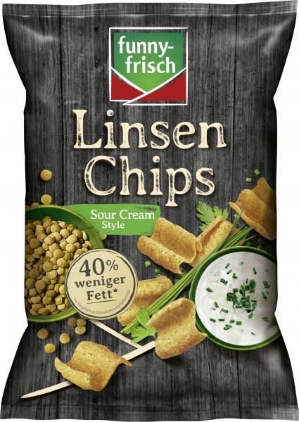 Funny-frisch Linsen Chips Sour Cream Style von Funny-frisch