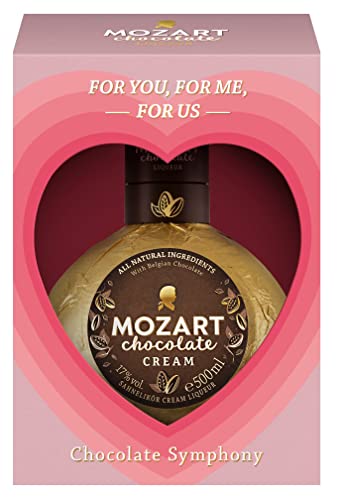 Mozart White Chocolate Cream Strawberry 0,5l im Herz Geschenkkarton von Furore
