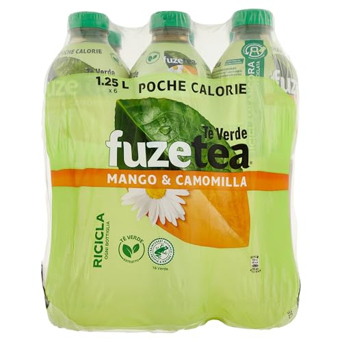 Fuze Tea Mango-Kamille aus grünem Tee 1,25 l pro PET-Flasche, 6 Flaschen Fuze Tea Mango-Kamille aus grünem Tee 1,25 l pro PET-Flasche, 6 Flaschen von Fuze