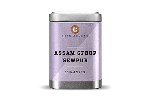 MEIN GENUSS Assam Gfbop Sewpur Schwarzer Tee - Schwarztee aus Indien - Mild-würzige Aromen - Drachentee - Hochwertige Mischung aus Grün- und Schwarztee - Loser Tee - Füllmenge: 60 g von MEIN GENUSS