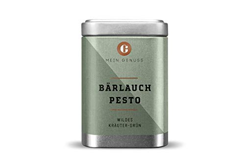 MEIN GENUSS Bärlauch Pesto Gewürzzubereitung - Aromatisch und vielseitig anwendbar - Wildes Kräuter-Grün - Heimische Wildkräuter - Für Salate, Pestos, Aufstriche und Soßen - Füllmenge: 35g MEIN GENUSS Bärlauch Pesto Gewürzzubereitung - Aromatisch und vielseitig anwendbar - Wildes Kräuter-Grün - Heimische Wildkräuter - Für Salate, Pestos, Aufstriche und Soßen - Füllmenge: 35g von MEIN GENUSS