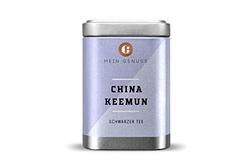 MEIN GENUSS China Keemun Schwarzer Tee - Chinesischer Schwarztee mit Koffein - Fein-fruchtiges Aroma - Rauchige Note und blumiger Duft - Loser Tee - Füllmenge: 55 g von MEIN GENUSS