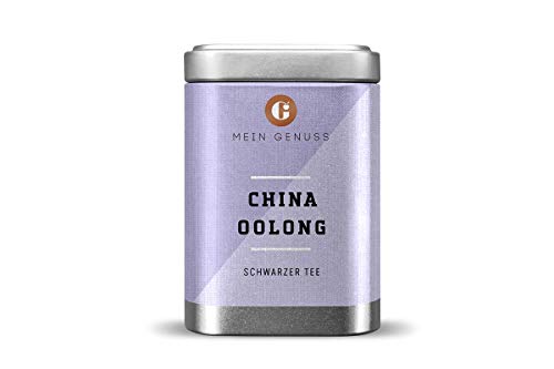MEIN GENUSS China Oolong Schwarzer Tee - Chinesischer Schwarztee halbfermentiert - Würzig, fruchtig und rauchig im Geschmack - Außergewöhnliche Geschmacksnuancen - Hochwertige Mischung aus Grün- und Schwarztee - Füllmenge: 55 g von MEIN GENUSS