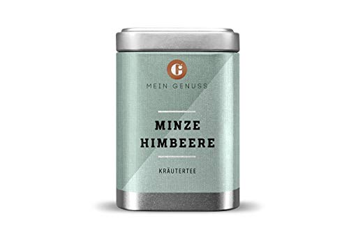 MEIN GENUSS Minze Himbeere Kräutertee - Beeriger Frischekick - Für selbstgemachte Eistees - Durstlöscher mit Minze - Fruchtig-frischer Geschmack - Füllmenge: 40 g von MEIN GENUSS