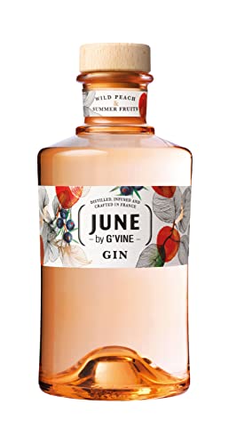 G'Vine | June Pfirsich Gin | 700ml | 37.5% Vol | Fruchtige Noten des Pfirsichs | Frischer Geschmack von Sommerfrüchten von G'Vine