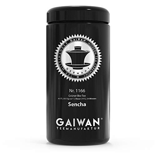 Große Teedose aus Glas für losen Tee, schwarz, luftdicht, 250 g, 500 g, 1000 g, beschriftet für Tee Nr. 1166 von GAIWAN von GAIWAN