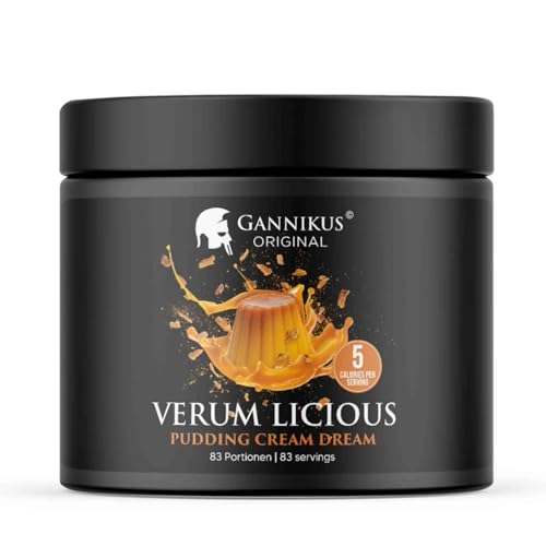 Gannikus VERUM LICIOUS Geschmackspulver - 250g Pudding Cream Dream - Veganes Flavour Pulver Fast ohne Kalorien und Zucker - Flavor Powder Gannikus VERUM LICIOUS Geschmackspulver - 250g Pudding Cream Dream - Veganes Flavour Pulver Fast ohne Kalorien und Zucker - Flavor Powder von GANNIKUS