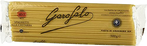 10x Garofalo Pasta di Gragnano IGP Spaghetti alla Chitarra N° 40-3 Hartweizengrieß Pasta Neapolitanische Pasta Packung mit 500g von GAROFALO