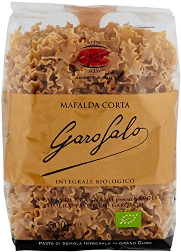 10x Garofalo Pasta di semola integrale di grano duro Bio-Produkt Mafalda Corta N° 5-79 Vollkornnudeln hartweizengrieß Neapolitanische Pasta Packung mit 500g von GAROFALO