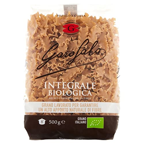 24x Garofalo Pasta di semola integrale di grano duro Bio-Produkt Mafalda Corta N° 5-79 Vollkornnudeln hartweizengrieß Neapolitanische Pasta Packung mit 500g von GAROFALO