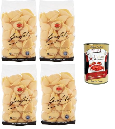 Garofalo ConchiglioniN°2-88 Nudeln aus Hartweizengrieß Gragnano IGP 4x500gr+ Italian Gourmet polpa 400g Garofalo ConchiglioniN°2-88 Nudeln aus Hartweizengrieß Gragnano IGP 4x500gr+ Italian Gourmet polpa 400g von GAROFALO