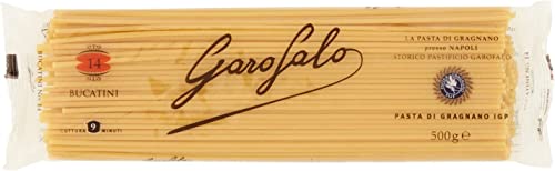 Garofalo Pasta di Gragnano IGP Bucatini N° 14 Hartweizengrieß Pasta 100% Neapolitanische Pasta Längliche Pasta Packung mit 500g von GAROFALO