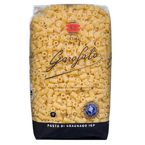 Garofalo Pasta di Gragnano IGP Ditali N° 52 Hartweizengrieß Pasta 100% Neapolitanische Pasta Kurze Pasta Packung mit 500g von GAROFALO